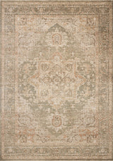 Chris Loves Julia x Loloi Palma PLM-08 Olive / Spice Rug - main flat