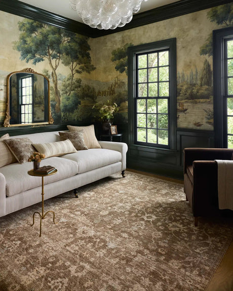 Chris Loves Julia x Loloi Palma PLM-09 Brown / Earth Rug - room scene 3