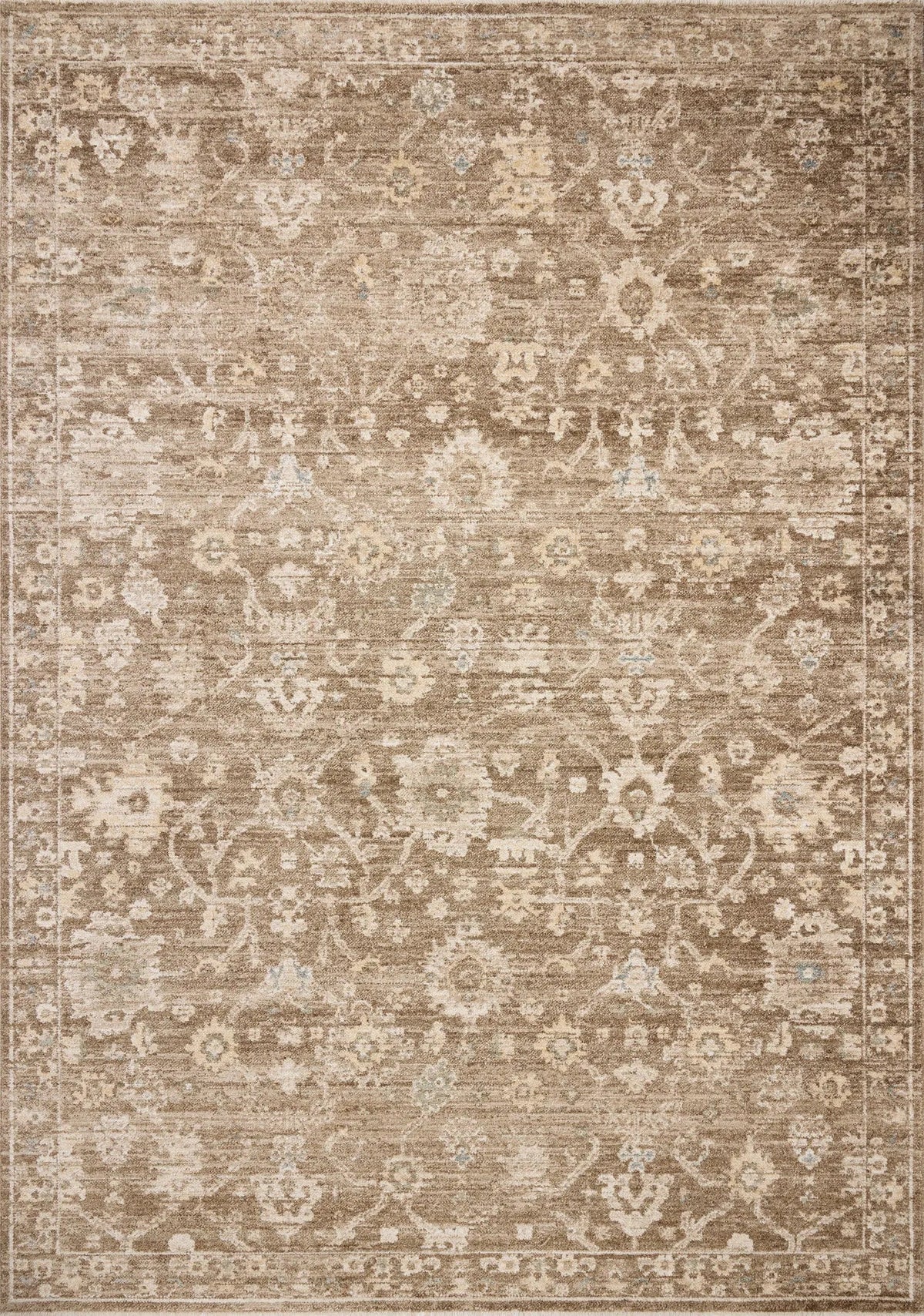 Chris Loves Julia x Loloi Palma PLM-09 Brown / Earth Rug - main flat