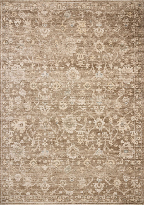Chris Loves Julia x Loloi Palma PLM-09 Brown / Earth Rug - main flat