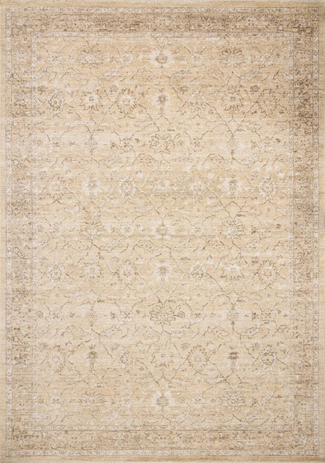 Chris Loves Julia x Loloi Palma PLM-10 Wheat / Bark Rug - main flat