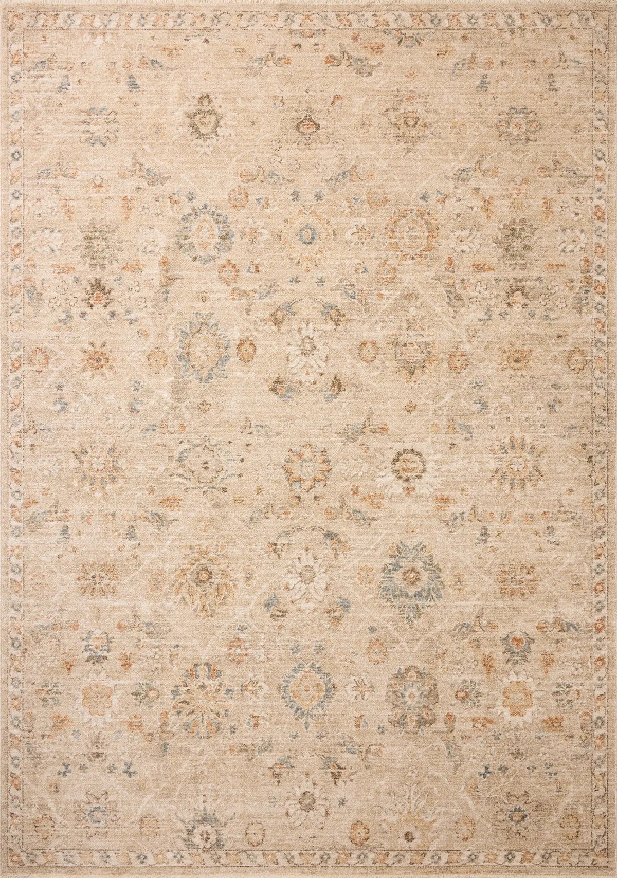 Chris Loves Julia x Loloi Palma PLM-11 Natural / Multi Rug - main flat