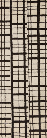 Chris Loves Julia x Loloi Polly POL-02 Black / Ivory Rug - runner flat