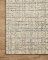 Chris Loves Julia x Loloi Polly POL-03 Antique / Mist Rug - corner on wood