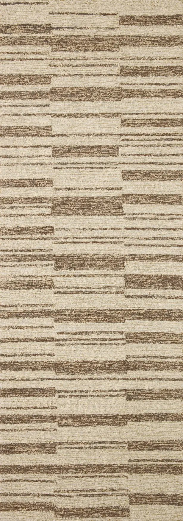 Chris Loves Julia x Loloi Polly POL-04 Beige / Tobacco Rug - runner flat