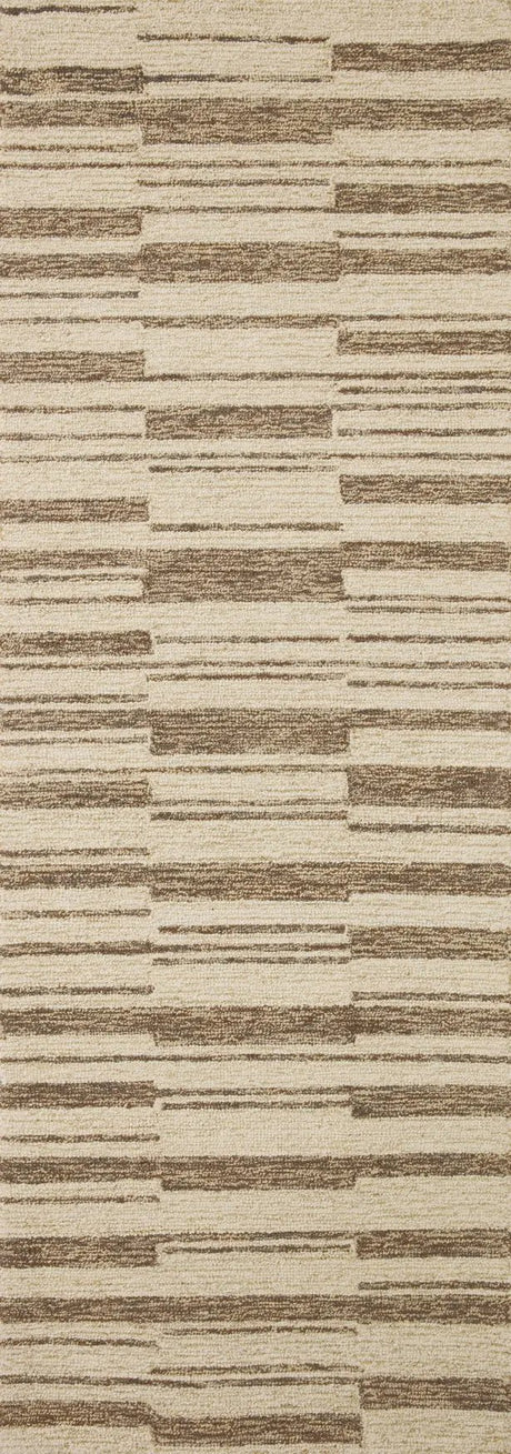 Chris Loves Julia x Loloi Polly POL-04 Beige / Tobacco Rug - runner flat