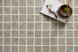 Chris Loves Julia x Loloi Polly POL-05 Slate / Ivory Rug - styled aerial 1
