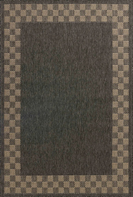 Chris Loves Julia x Loloi Providence PRC-01 Charcoal / Natural Rug - main flat