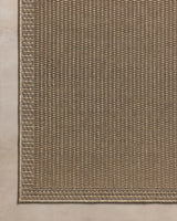 Chris Loves Julia x Loloi Providence PRC-02 Natural / Sand Rug - corner on wood