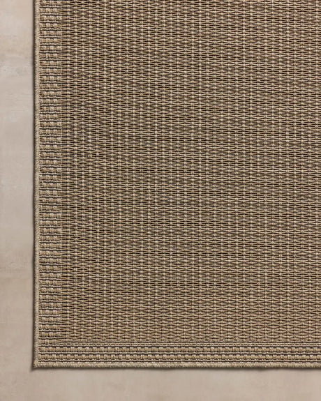 Chris Loves Julia x Loloi Providence PRC-02 Natural / Sand Rug - corner on wood