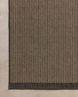 Chris Loves Julia x Loloi Providence PRC-03 Wheat / Charcoal Rug - corner on wood