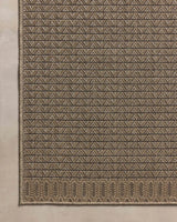 Chris Loves Julia x Loloi Providence PRC-05 Natural / Graphite Rug - corner on wood