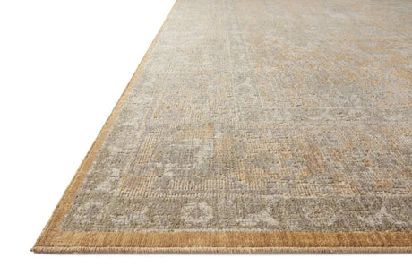 Chris Loves Julia x Loloi Rosemarie ROE-01 Gold / Sand Rug - rug corner