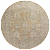 Chris Loves Julia x Loloi Rosemarie ROE-01 Gold / Sand Rug - round flat