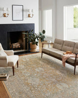 Chris Loves Julia x Loloi Rosemarie ROE-01 Gold / Sand Rug - room scene 2