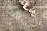 Chris Loves Julia x Loloi Rosemarie ROE-01 Sage / Blush Rug - styled aerial 1