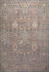 Chris Loves Julia x Loloi Rosemarie ROE-01 Stone / Multi Rug - main flat