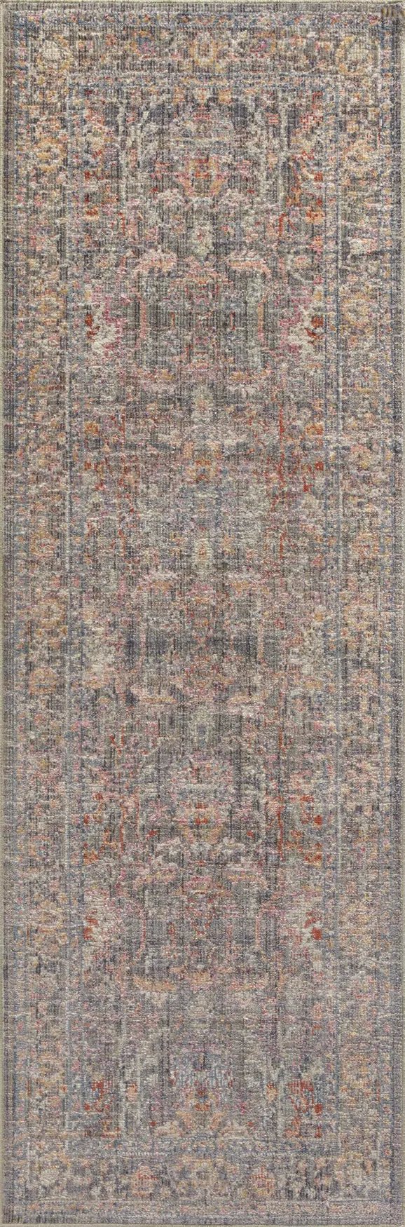 Chris Loves Julia x Loloi Rosemarie ROE-01 Stone / Multi Rug - runner flat