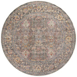 Chris Loves Julia x Loloi Rosemarie ROE-01 Stone / Multi Rug - round flat