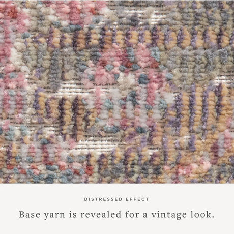 Chris Loves Julia x Loloi Rosemarie ROE-01 Stone / Multi Rug - macro detail
