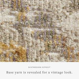 Chris Loves Julia x Loloi Rosemarie ROE-02 Ivory / Natural Rug - macro detail