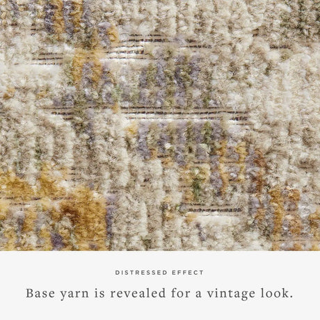 Chris Loves Julia x Loloi Rosemarie ROE-02 Ivory / Natural Rug - macro detail