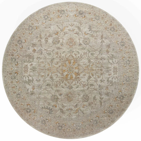 Chris Loves Julia x Loloi Rosemarie ROE-02 Ivory / Natural Rug - round flat