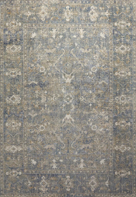 Chris Loves Julia x Loloi Rosemarie ROE-03 Sand / Lagoon Rug - main flat