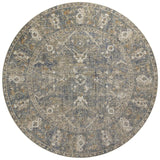 Chris Loves Julia x Loloi Rosemarie ROE-03 Sand / Lagoon Rug - round flat