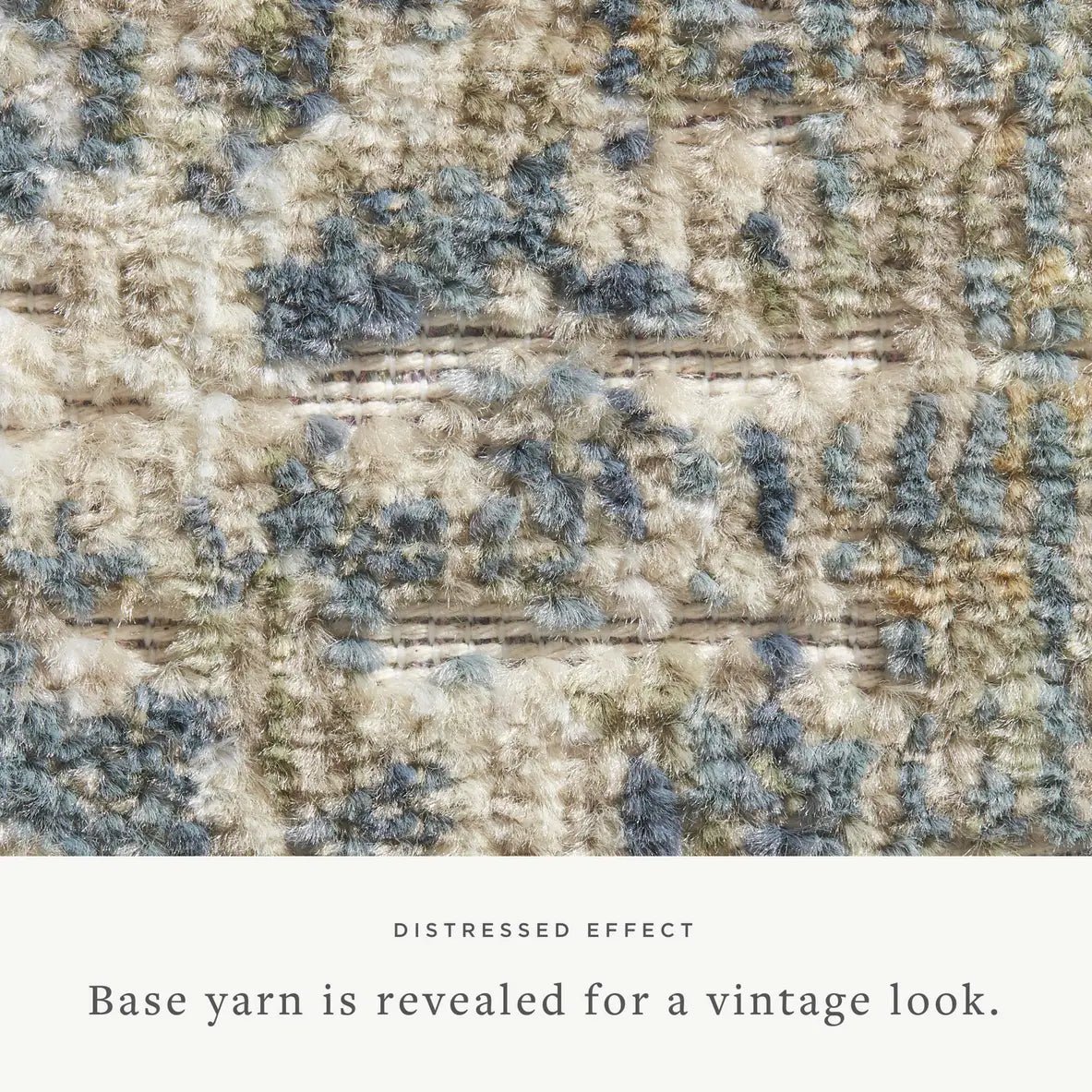 Chris Loves Julia x Loloi Rosemarie ROE-03 Sand / Lagoon Rug - macro detail
