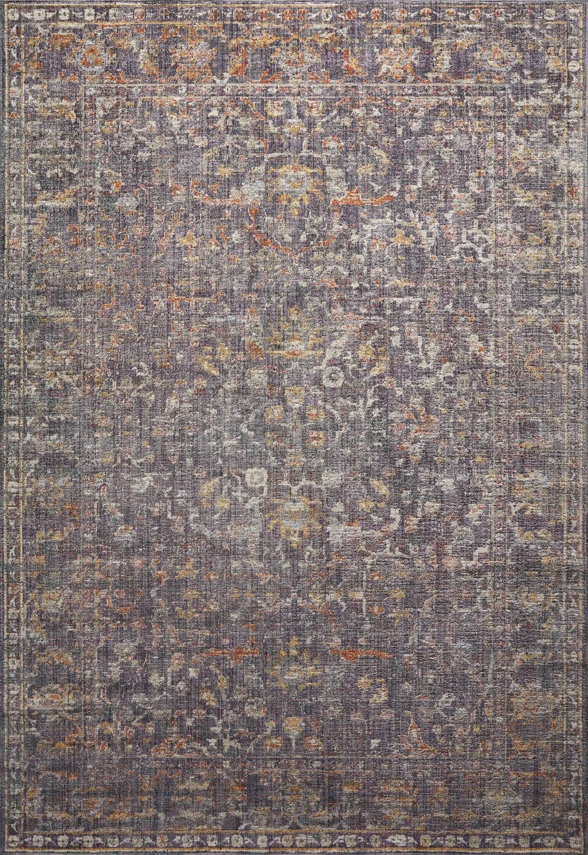 Chris Loves Julia x Loloi Rosemarie ROE-04 Graphite / Multi Rug - main flat