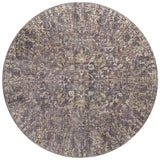 Chris Loves Julia x Loloi Rosemarie ROE-04 Graphite / Multi Rug - round flat
