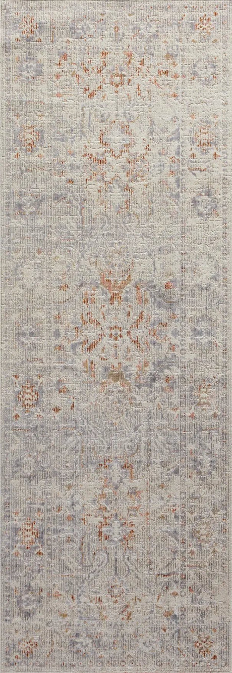 Chris Loves Julia x Loloi Rosemarie ROE-05 Oatmeal / Lavender Rug - runner flat