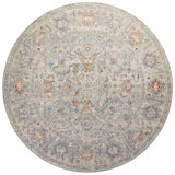 Chris Loves Julia x Loloi Rosemarie ROE-05 Oatmeal / Lavender Rug - round flat
