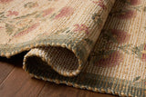 Chris Loves Julia x Loloi Rue RUE-01 Sage / Blush Rug - pile height