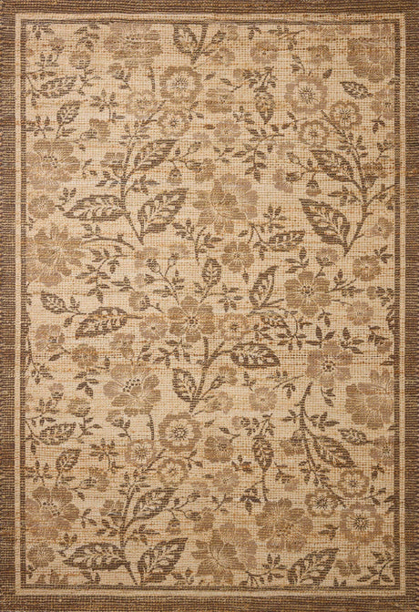 Chris Loves Julia x Loloi Rue RUE-03 Bark / Mocha Rug - main flat