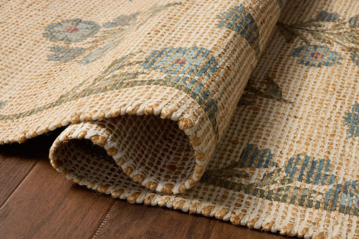 Chris Loves Julia x Loloi Rue RUE-04 Moss / Blue Rug - pile height