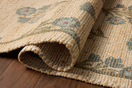 Chris Loves Julia x Loloi Rue RUE-04 Moss / Blue Rug - pile height