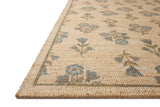 Chris Loves Julia x Loloi Rue RUE-04 Moss / Blue Rug - rug corner