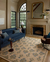 Chris Loves Julia x Loloi Rue RUE-04 Moss / Blue Rug - room scene 3