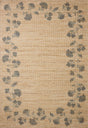 Chris Loves Julia x Loloi Rue RUE-05 Natural / Denim Rug - main flat