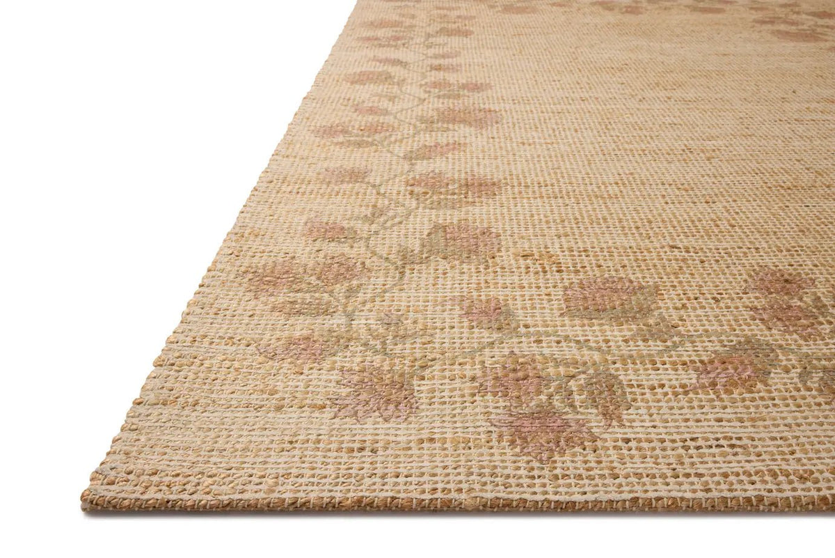 Chris Loves Julia x Loloi Rue RUE-05 Natural / Multi Rug - rug corner