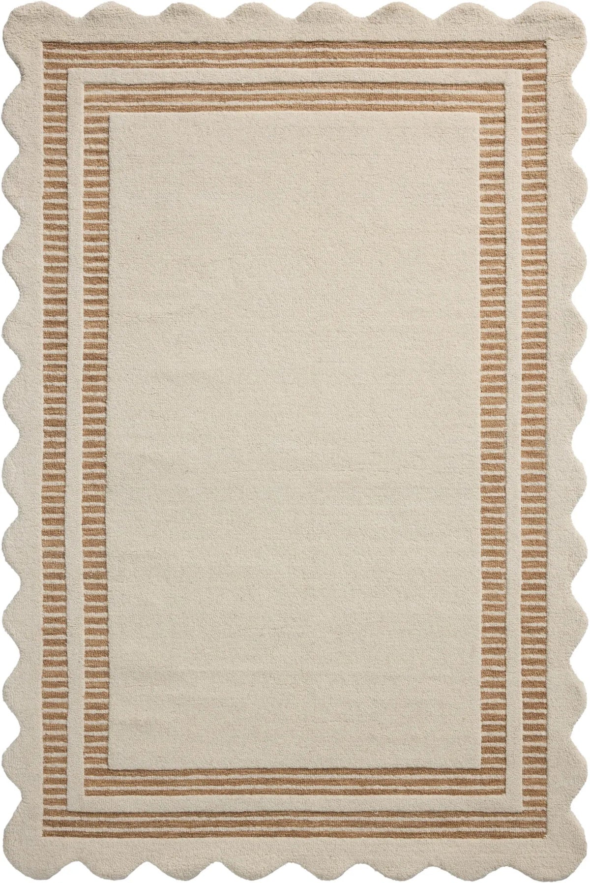 Chris Loves Julia x Loloi Scottie SCO-01 Ivory / Rust Rug - main flat