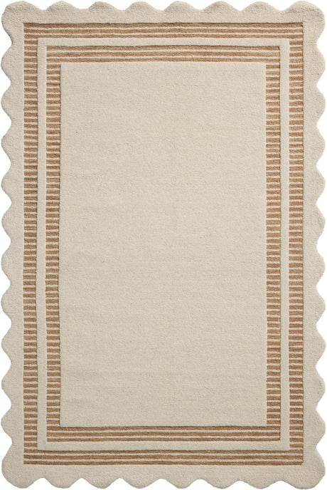 Chris Loves Julia x Loloi Scottie SCO-01 Ivory / Rust Rug - main flat