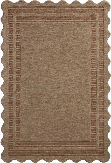 Chris Loves Julia x Loloi Scottie SCO-01 Mocha / Clay Rug - main flat