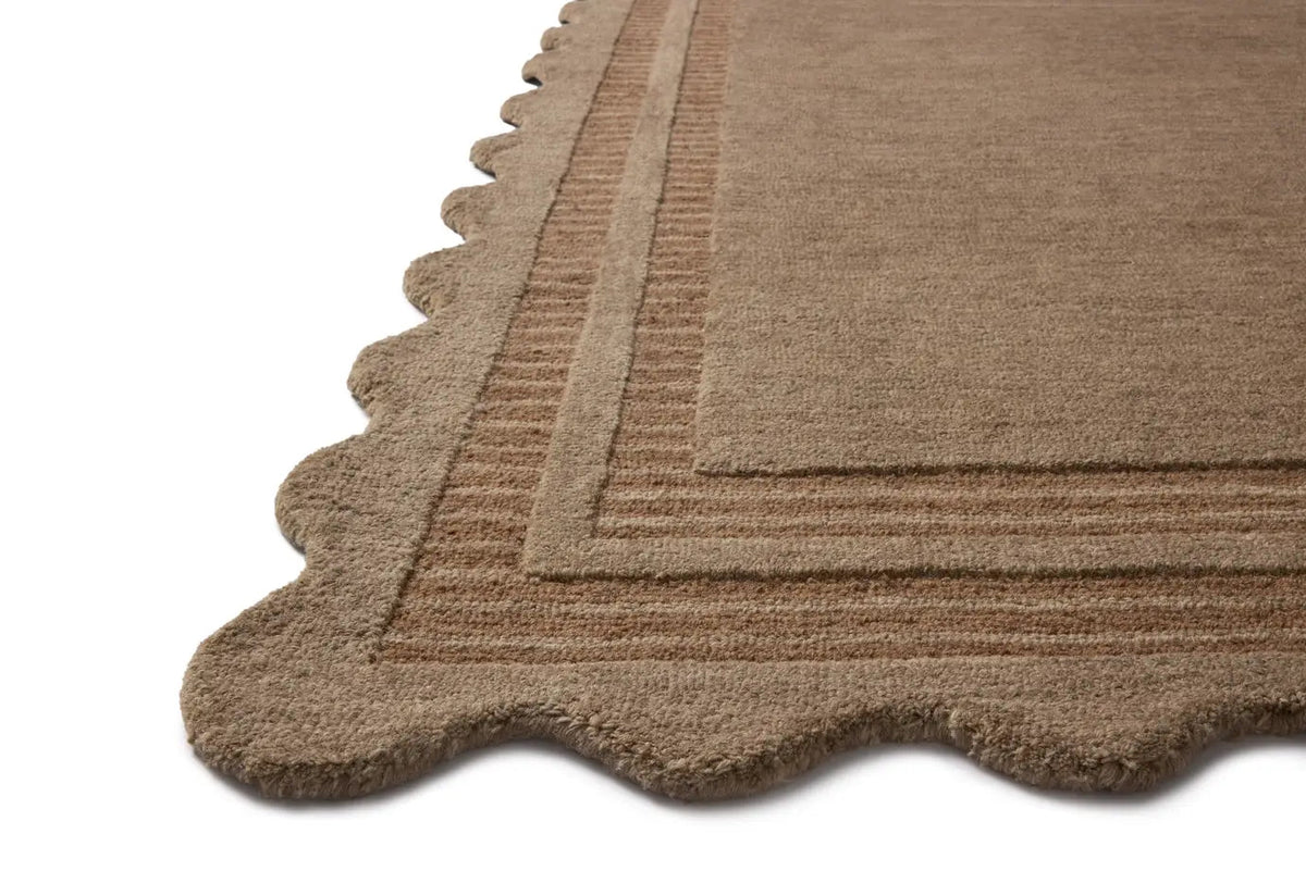 Chris Loves Julia x Loloi Scottie SCO-01 Mocha / Clay Rug - rug corner