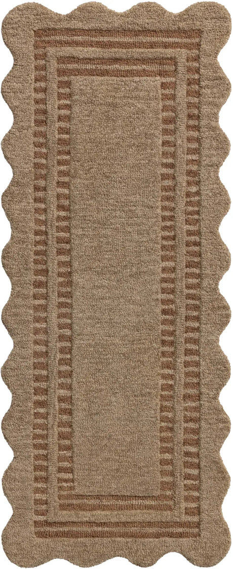 Chris Loves Julia x Loloi Scottie SCO-01 Mocha / Clay Rug - runner flat