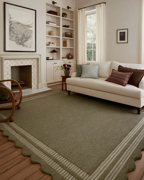 Chris Loves Julia x Loloi Scottie SCO-01 Olive / Pebble Rug - room scene 3