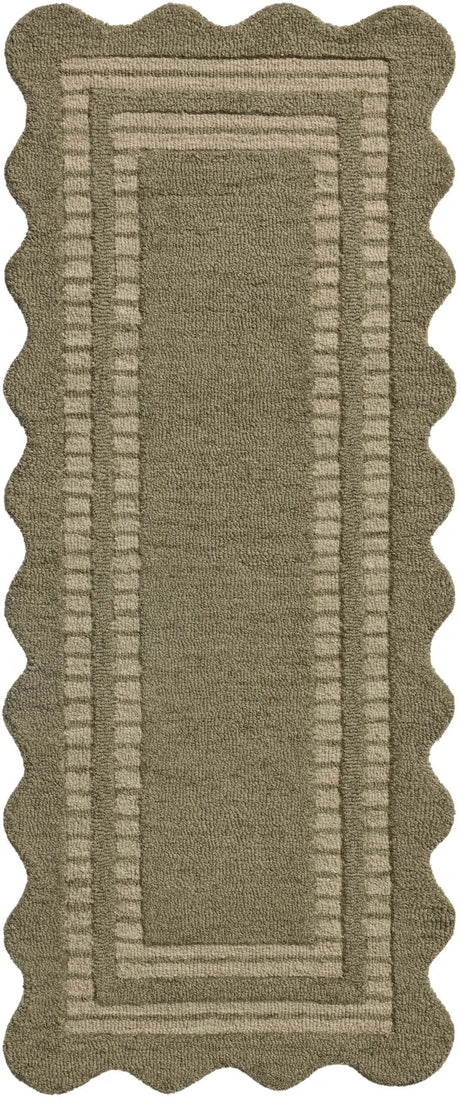 Chris Loves Julia x Loloi Scottie SCO-01 Olive / Pebble Rug - runner flat