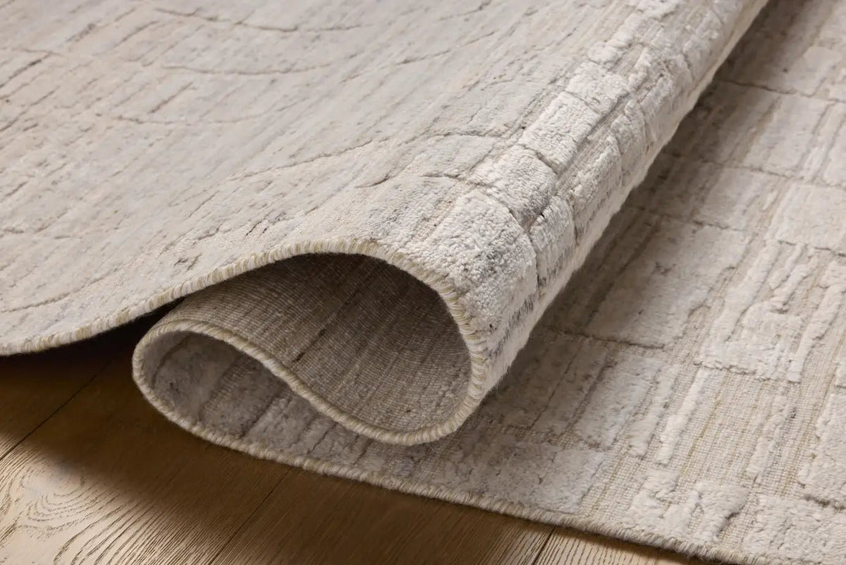 Jean Stoffer x Loloi Daniel DAN-01 Antique Ivory Rug - pile height